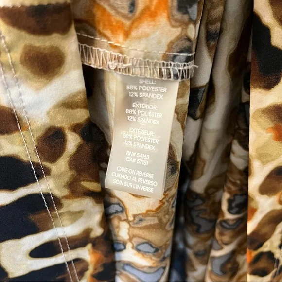 Calvin Klein Animal Print Tie Shoulder Maxi Dress Sz 4 - Picture 11 of 13